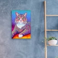 thumbnail image 4 of Epic Art 'Rainbow Brown and White Tabby Cat' by Rebecca Wang Art, Acrylic Glass Wall Art, 16"x24", 4 of 8