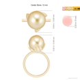 thumbnail image 5 of ANGARA Trillium Golden South Sea Cultured Pearl Solitaire Ring in 14K Yellow Gold for Women | June Birthstone, Birthday, Anniversary, Jewelry Gift for Women | Pearl Ring, 5 of 9
