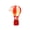 B, variant on Glowing Hot Air Balloon, Christmas Snowman Style, for Christmas Tree Decorations and Party Table Settings.