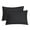 Black, variant on PiccoCasa 2 Pack Queen Pillowcases 1800 Microfiber, White Envelope Closure
