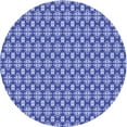 thumbnail image 1 of Ahgly Company Machine Washable Indoor Round Transitional Jeans Blue Area Rugs, 6' Round, 1 of 7