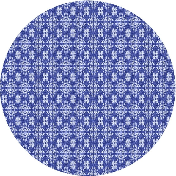 Ahgly Company Indoor Square Patterned Jeans Blue Area Rugs, 3' Square