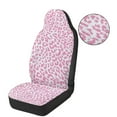 thumbnail image 6 of Garronmavis Fuzzy Car Seats Covers 2 Piece Bucket Cushion Protectors Men Women Washable Car Accessories Pink Leopard, 6 of 7
