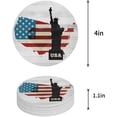 thumbnail image 1 of FMSHPON Independence Day American Flag Map Statue of Liberty Set of 6 Round Coaster for Drinks, Absorbent Ceramic Stone Coasters Cup Mat with Cork Base for Home Kitchen Room Coffee Table Bar Decor, 1 of 6