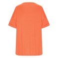 thumbnail image 4 of UAMVSH Oversized Tshirts for Women Summer Casual Short Sleeve Crew Neck T Shirt Loose Side Slit Tee Tops, 4 of 5