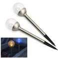 thumbnail image 1 of Lámpara LED solar para exteriores, luz solar de grietas de acero inoxidable, luz LED colorida para césped con bola de cristal ShuxiuWang 8390614295315, 1 of 1