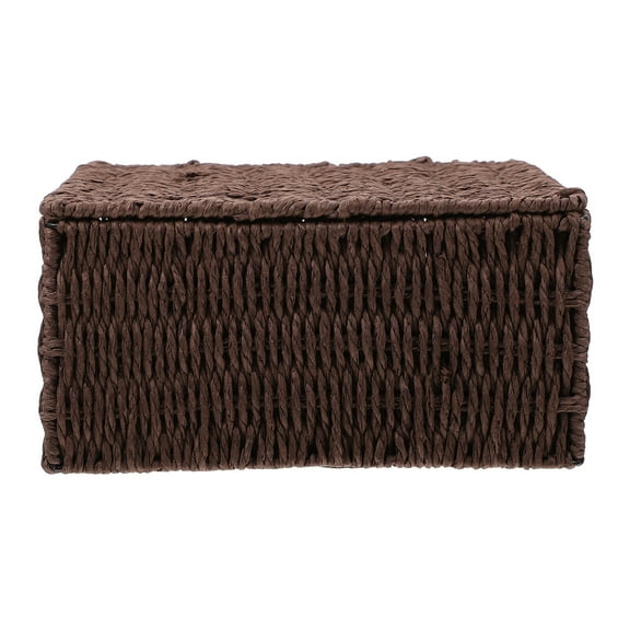 Basket Storage Baskets Wicker Woven Rattan Organizer Container Sundries Bin Desktop Snack Makeup Box Food Seagrass Bins
