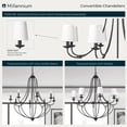 thumbnail image 4 of 12108-MB Millennium Lighting Eisley - 8 Light Chandelier-38.25 Inch Tall and 36 Inch Wide-Matte Black Finish, 4 of 6