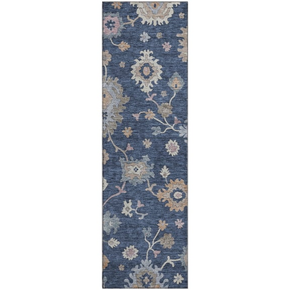 Dalyn Rugs Premium Machine Washable Mayfield AMF1218 Navy 2'3" x 7'6" Runner Rug