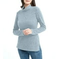thumbnail image 5 of Fengactive Sweaters for Women Fashion Casual Solid Color Long Sleeve Turtleneck Pullover Top Sweaters, 5 of 8