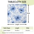 thumbnail image 2 of Pioneer Flower Floral Print Pattern Square Fitted Tablecloth with Elastic Edge,Square Table Cover,Washable Elastic Table Cover for Home Kitchen Party Decor 34"x34", 2 of 6