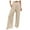 Beige, variant on Bjutir Womens Pants Wide Leg Pants Summer Casual High Waisted Palazzo Pants Baggy Beach Trousers With Pocket Beige L