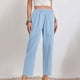 thumbnail image 4 of Karight Womens Casual Cotton Tapered Capri Cargo Pants Loose Elastic Waist Ankle Cropped Trouser with Pockets, 4 of 8