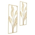 thumbnail image 3 of Miumaeov Gold Metal Wall Decor Leaf Wall Sculptures with Frame Wall Ornaments Hanging Art Wall Decor for Living Room Office Home Hotel 11.8" x 0.8" x 33.5", 3 of 11