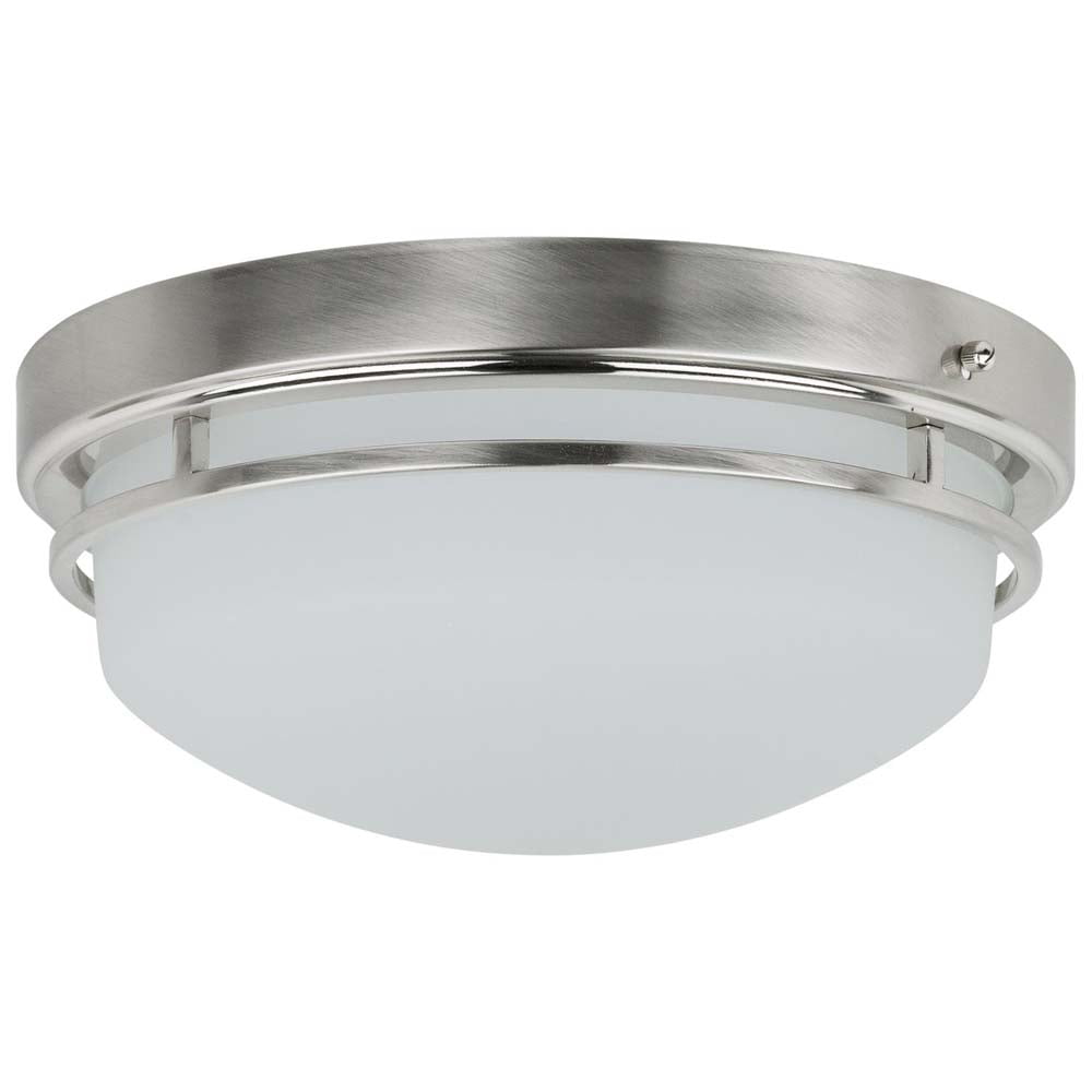 Sunlite 81036SU LED Dome Ceiling Light Fixture Brushed Nickel Cool