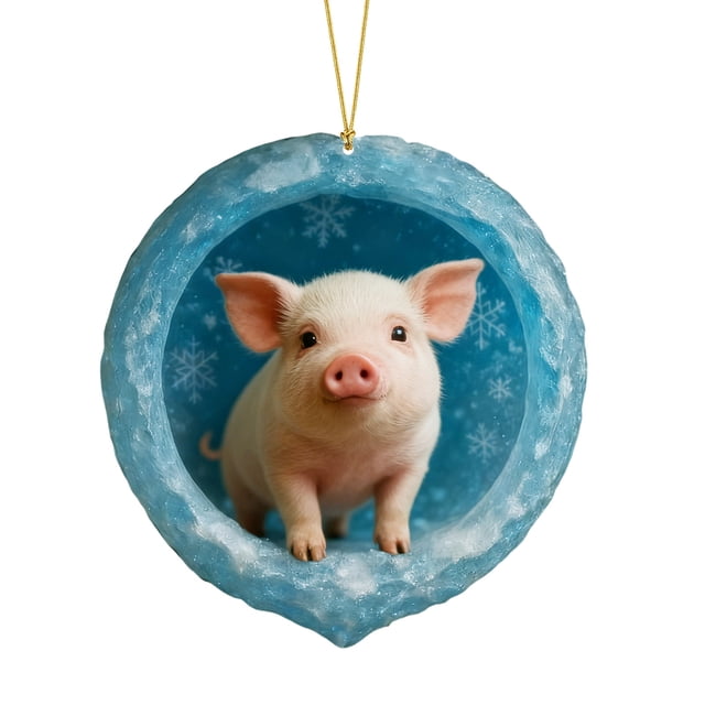 Decoraciones Del Árbol de Navidad 3.15x3.15 Pequeños Ornamentos Colgantes de Acrílico para el Hogar Y las Fiestas de Vacaciones