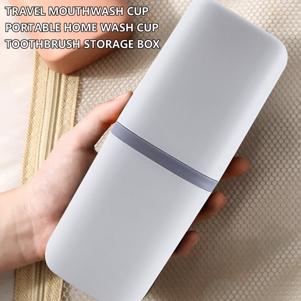 Vaso de viaje onlyliua para Enjuague Bucal Portátil Estuche de Almacenamiento para Cepillos de Dientes