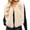 Beige, variant on cocolona Fuzzy Vest for Women Sleeveless Open Front Cropped Winter Warm Coat for Party Evening