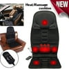 KOLCY Black Back Massage Chair Car Heat Seat /Cushion Neck Pain Lumbar Support Pad, 8 Kinds of Massage Modes, 3 Kinds of Strength,Suitable for Car\Office\Home