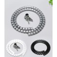 thumbnail image 4 of Matsuzay Organizador de cables eléctricos, protección Flexible, 2M, recortable, para cocina, dormitorio, sala de estar, funda de gestión de cables Carpetas de archivos Negro, 4 of 6