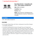 thumbnail image 2 of Rear Brake Pad Set - Compatible with 2015 - 2020 Cadillac Escalade ESV 2016 2017 2018 2019, 2 of 2