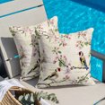 thumbnail image 2 of Throw Pillow Covers, Pink Spring Floral Decorative Throw Pillow Covers 20x20 Inch, Birds Elegant Farmhouse Art Square Linen Pillow Cases for Couch/Living Room/Sofa, 2 of 9