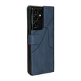 thumbnail image 2 of Case for Samsung Galaxy S21 Ultra 5G Leather Wallet Book Flip Folio Stand View Cover - Blue, 2 of 5