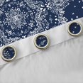 thumbnail image 4 of Manfei Boho Exotic Style Black Out Curtains,Retro Victorian Floral Curtains Pack of 2 (42x63 Each),White Blue Bedroom Curtains For Adults,Microfiber Bedroom Decor, 4 of 6
