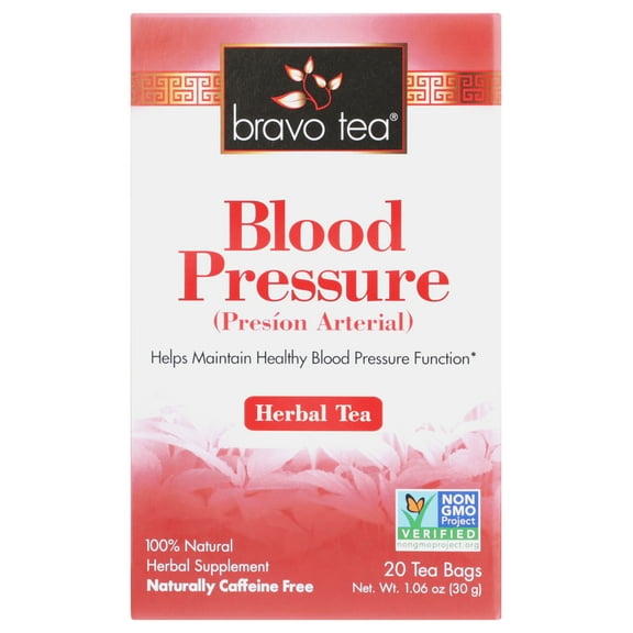 Pack of 6, Bravo Teas Blood Pressure Herbal Tea, 20 bg