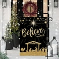 thumbnail image 3 of Believe Garden Flag O Holy Night Garden Flag 12.5x18 Double Sided Vertical Burlap Farmhouse Yard Flag Christmas Winter Outdoor Decoration, 3 of 6
