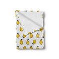 thumbnail image 2 of Yellow and White Soft Flannel Fleece Blanket, Doodle Style Lemons with Leaves and Dots Fresh Juicy Fruit Pattern, Cozy Plush for Indoor and Outdoor Use, 70" x 90", Yellow Black White, by Ambesonne, 2 of 6