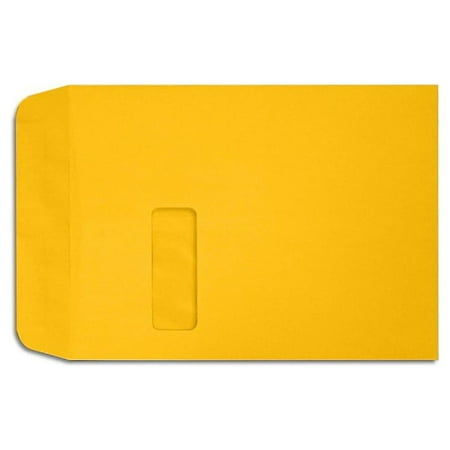 UPC: 0848614218226 | LUX 9 x 12 Open End Window Envelopes Sunflower Yellow LUX-1590-12-50