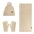 thumbnail image 4 of Women's Scarf Hat And Gloves Set Women'S Winter Solid Color Warm Cycling Ear Knitted Hat Scarf Glove 3 Piece Set, Women's Accessories Scarf ,Hat,& Gloves, 4 of 4