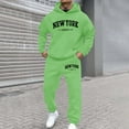 thumbnail image 4 of ibiyuan Mens Track Suit Top Long Sleeve Autumn Winter Casual Outfits Long Sleeve Hoodie Sweatshirts and Jogger Sweatpants Sweatsuits Set for Men Tracksuits Set,Light Green, 4 of 4