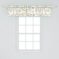 thumbnail image 2 of Botanical Window Valance, Pastel Vintage Style Floral Repeating Pattern Petals and Leaves, Curtain Valance for Kitchen Bedroom with Rod Pocket, 54" X 18", Blush and Pale Olive Green, by Ambesonne, 2 of 2