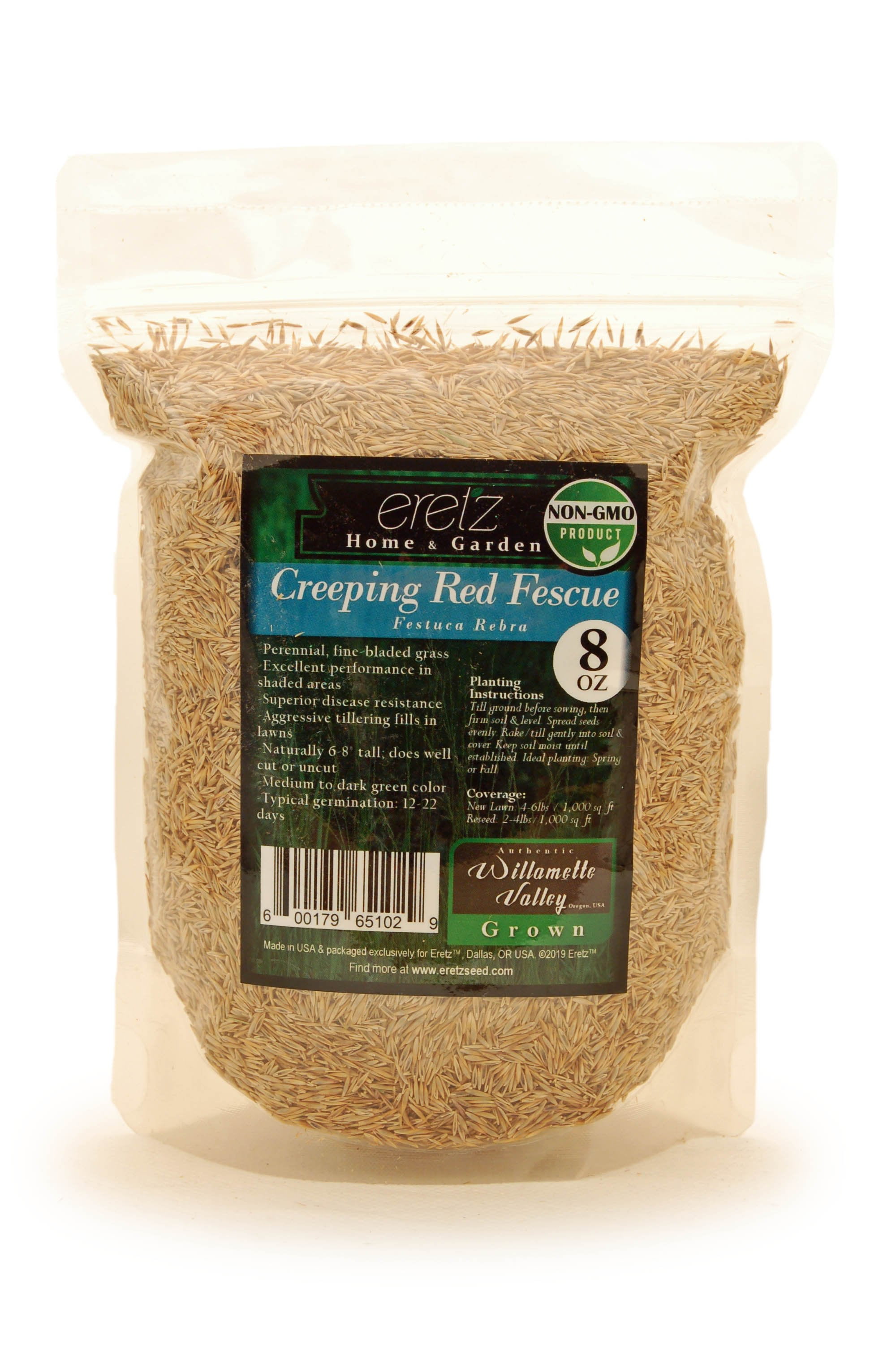 Creeping Red Fine Fescue Seed by Eretz 8oz CHOOSE SIZE! Willamette