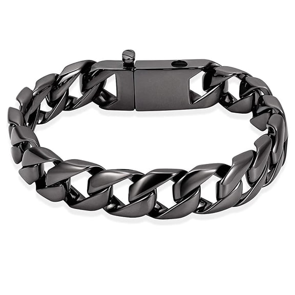 Women Men Stainless Steel Cuban Chain Link Bracelet Cremation Jewelry for Ashes Holder Memorial Jewelry