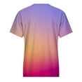 thumbnail image 5 of Midsumdr Plus Size Tops for Women 2025 Fashion Summer Loose Gradient Tie-dye Printed Tops Round-Neck Short Sleeve Casual Blouse Tops, 5 of 5
