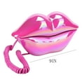 thumbnail image 3 of PPgejGEK Sexy Red Lips Telephone Retro Desk Phone with Clear Sound Quality Decorative Home Office Art Piece Standard Phone Line Connection Modern Functional Design, 3 of 9