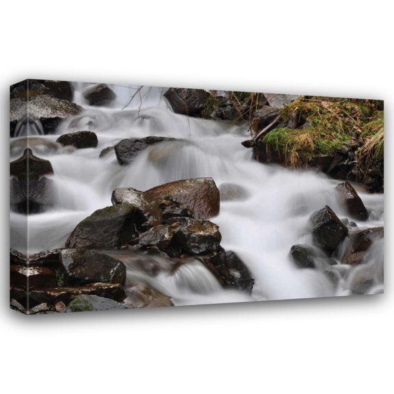 Logan Thomas 18x13 Gallery Wrapped Canvas Wall Art Titled - Stream Falls II