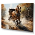 thumbnail image 2 of Designart "Old Cart Cart In Flow I" Animals Wall Art Living Room, 2 of 5