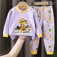 thumbnail image 2 of Xyant Toddler Girl Pjs Cotton Sleepwear Pajamas Sets Kids 2 Piece Long Sleeve Print Jammies, Size 3-6 Months, 2 of 5