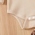 thumbnail image 4 of masbird Baby Girl Clothes Newborn 0 3 6 12 18 24 Months Fall Outfits Ruffle Knitted Long Seeve Romper Top & Flare Pants Sets,Khaki,12-18 M, 4 of 7