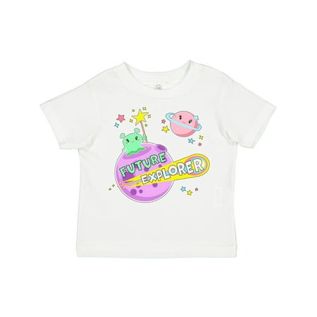 

Inktastic Future Explorer Green Alien in Outer Space Gift Toddler Boy or Toddler Girl T-Shirt