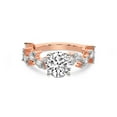 thumbnail image 5 of IGI Certified 1 Carat Round Shape Lab Grown Diamond Engagement Ring | 14K Rose Gold | Hester Petite Side Stone Diamond Ring | FG-VS1-VS2 Quality Friendly Diamonds, 5 of 7