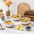 thumbnail image 3 of 3 Pack Salad Bowl Set, MALACASA 35 oz Large Serving Bowl Set, Deep Soup Bowl for Kitchen, White Ceramic Ramen Bowl Set for Cereal, Pasta, Salad, Dishwasher & Microwave Safe, Easy Clean, 3 of 8