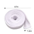 thumbnail image 7 of Robe Belt Replacement 67 x 1.6 inch Terry Cotton Hotel Bathrobe Belt One Size for Bathrobe Belt Replacement, White, 7 of 7
