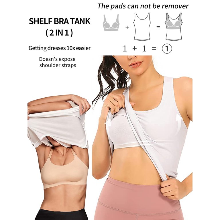 Shelf Bra Crop Top, White