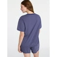 thumbnail image 4 of Joyspun Women's Short Sleeve Top and Shorts Pajama Set, 2-Piece, Sizes XS-3X, 4 of 7