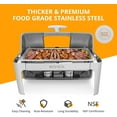 thumbnail image 3 of ROVSUN 9 Quart Roll Top Chafing Dish Buffet Set with Glass Window,2 Half Size, 3 of 8